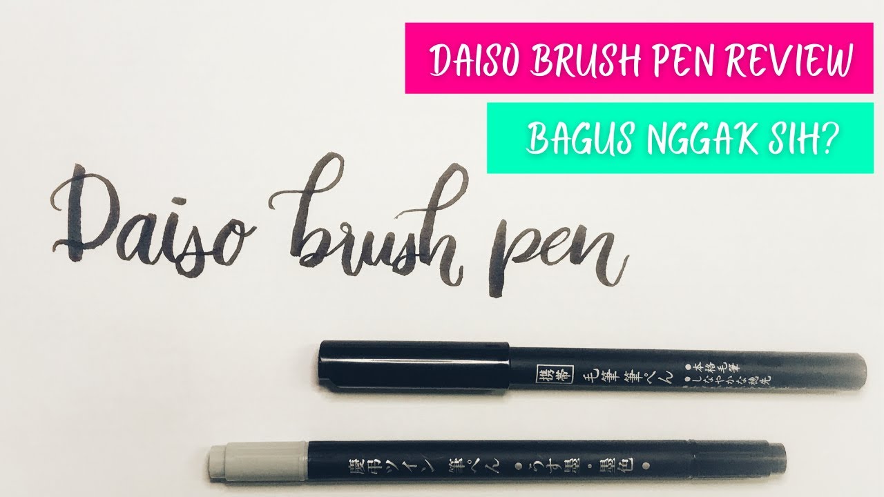 REVIEW DAISO BRUSH PEN BELI BRUSH PEN DI DAISO??!!! YouTube