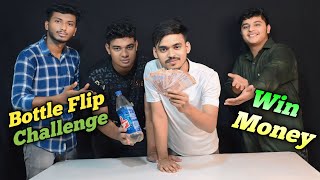 Bottle Flip Challenge// Win Money 🤑💰// Group Challenge Video// 