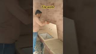 tile fitting #constructionwork #homeconstruction #tilefitting #tile #youtubeshorts #interiordesign