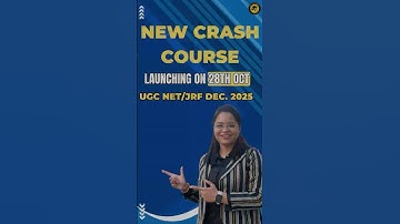 📚 NEW CRASH COURSE launching on 28th October ✨Target: UGC NET/JRF DEC 2025 💪