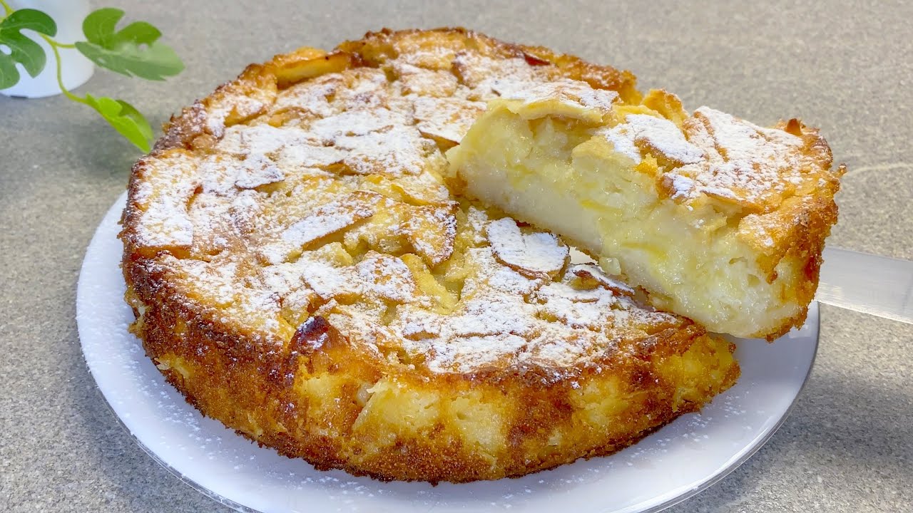 Mehr Äpfel als Teig! Super cremiger Apfelkuchen! Kuchen in Minuten ...