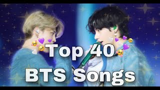 Top 40 BTS Songs (2020)