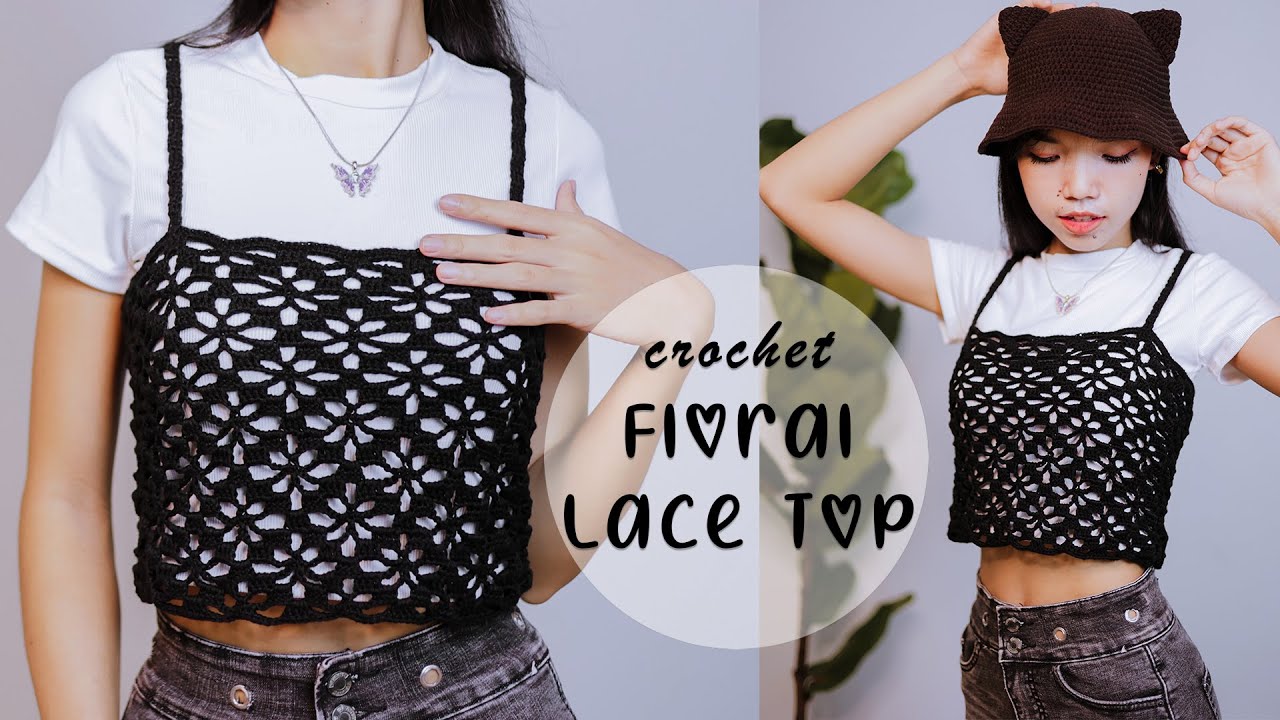 Crochet Floral Lace Top Tutorial | Crochet Lace Top | Chenda DIY - YouTube