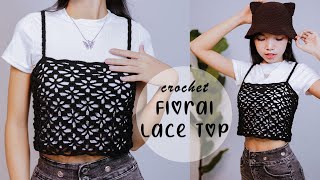 Crochet Floral Lace Top Tutorial Crochet Lace Top Chenda Diy