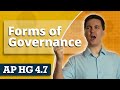 Forms of Governance Quiz