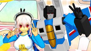 【MMD】 Love and joy ! - Thundercracker &amp; Super Sonico (!!??)