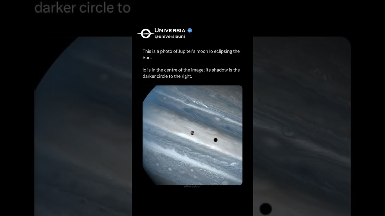 Jupiter’s Moon Io Eclipses the Sun! 🌞🌑🪐