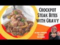 Melt-in-Your-Mouth Crockpot Steak Bites with Gravy 🥩 Easy & Flavor-Packed, Appetizer or Main Dish!