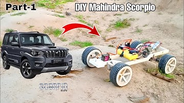 Making Mahindra Scorpio with dc motor using pvc pipe.#ajmodelmaker #scienceexperiment