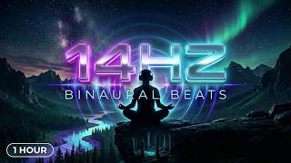 Instant Brain Activation for Studying • Pure 14Hz Binaural Beat (100% Black Screen)