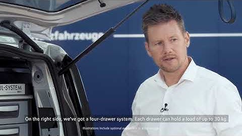 Volkswagen Caddy equipped with Modul-System van racking