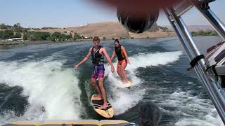 Double Wakesurfing - Moomba MobiusV by grberglund 160 views 3 years ago 50 seconds