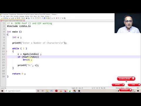 demo of feof()and fgetc()