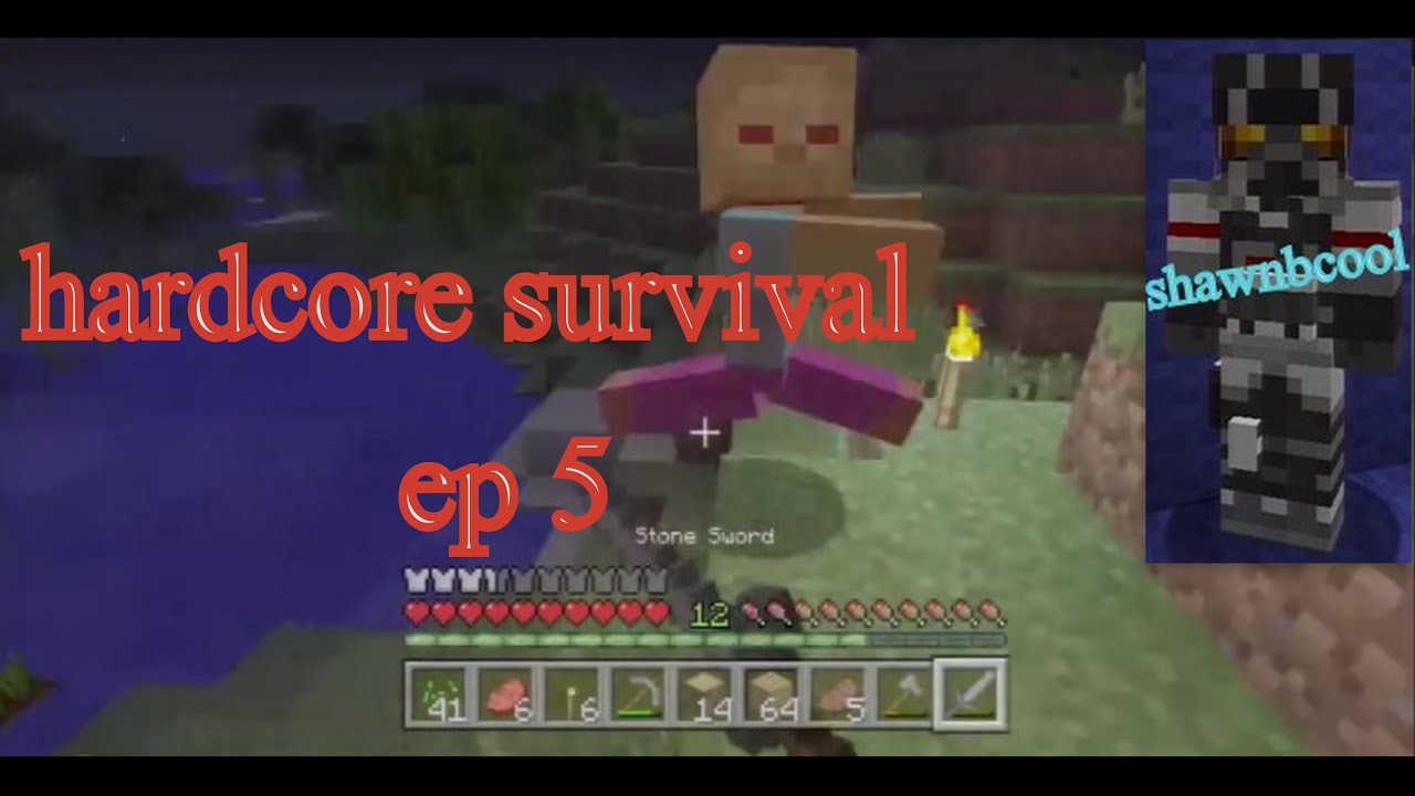 minecraft hardcore survival ep 5 first night! (ps3) - YouTube