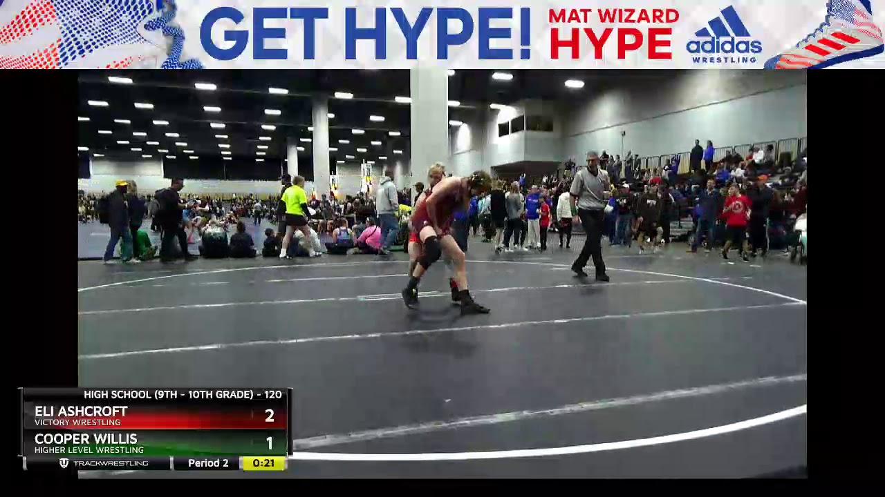 High School (9th - 10th Grade) 120 Cooper Willis Higher Level Wrestling Vs Eli Ashcroft Victory Wr
