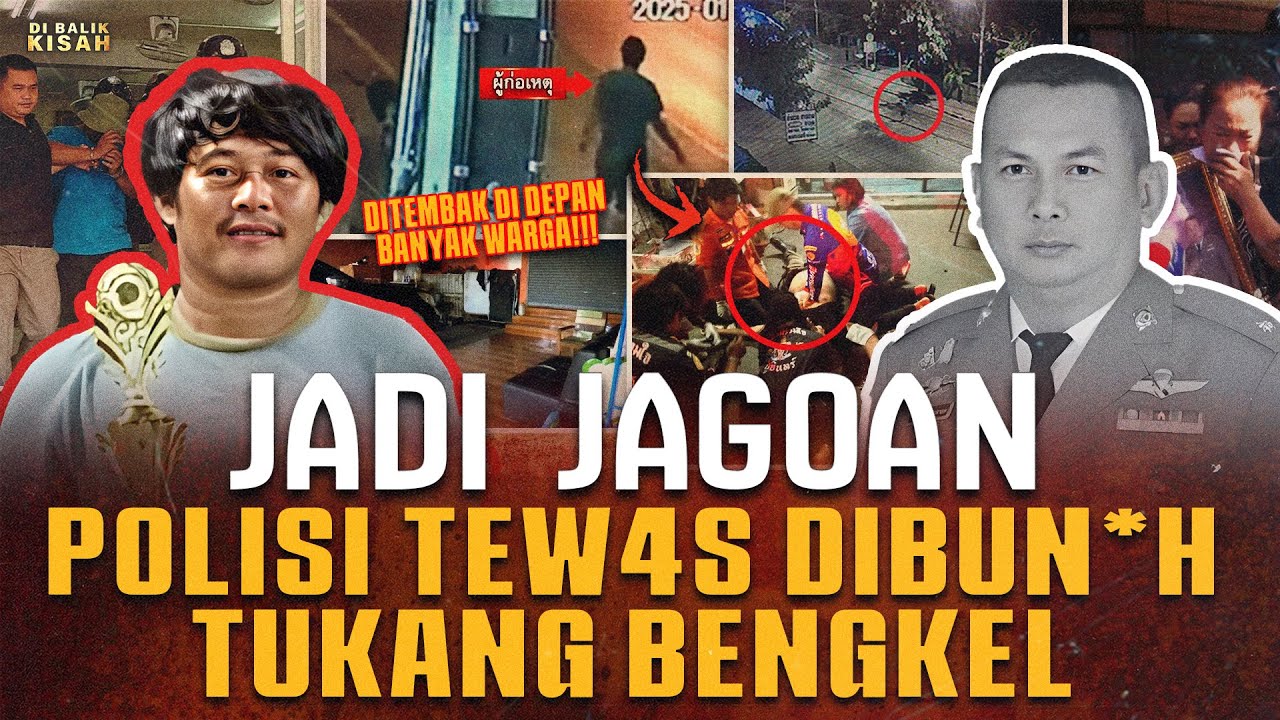 JADI JAGOAN ! POLISI DIB*NUH DEPAN BANYAK ORANG !