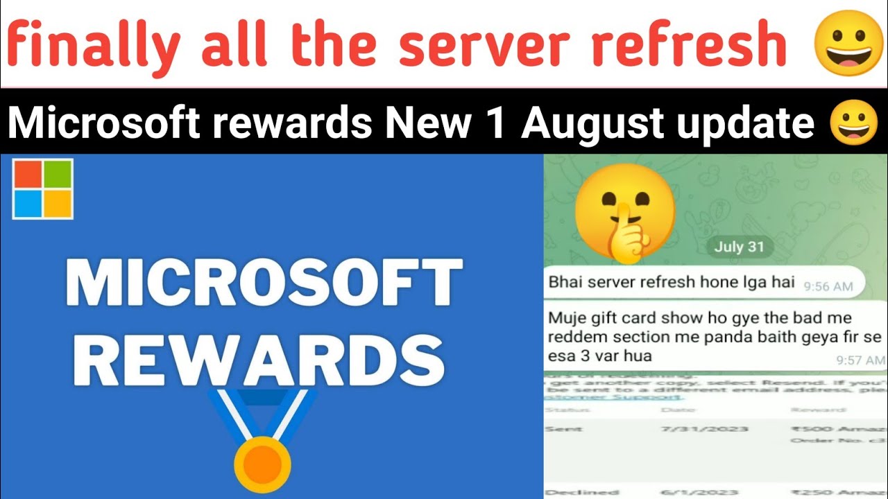 microsoft rewards new update | Server Refresh | Bad News | New Redeem ...