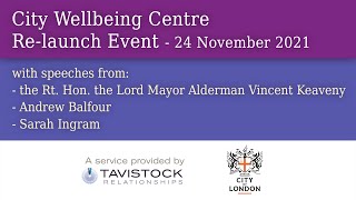 City Wellbeing Centre Relaunch - 24 November 2021