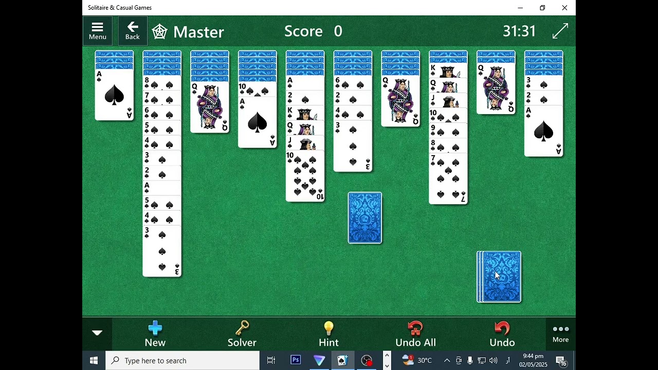 ONLINE PLAY : SPIDER SOLITAIRE 