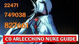 C0 Arlecchino Nuke Guide | Arlecchino Showcase | Nuke Build | Genshin impact