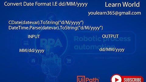 Convert Date format in  rpa uipath