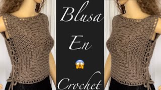 Súper Fácil y Bonita Blusa  en Crochet *Paso a Paso *