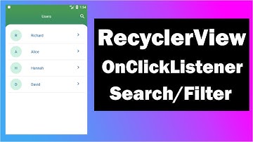 Recyclerview OnClickListener Open New Activity || Filter RecyclerView Using Search View