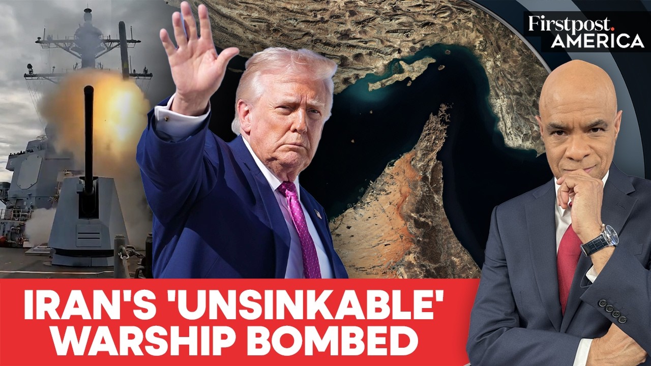 US Strikes Iran's 'Unsinkable Aircraft Carrier' | Iran Targets US Fifth Fleet | Firstpost America thumbnail