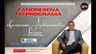 FANDRESENA NO PROGRAMA EFA NOMANIN'ANDRIAMANITRA HO ANAO |BAIBOLY TENY VELONA | DIMY ANDRIASON |MCTV