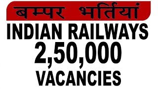Indian Railway Upcoming 250000 Vacancy 2017 | Indian Railway Recruitment Notification 2017