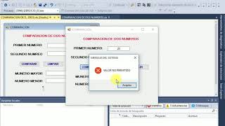 Visual Basic   Comparacion De Numeros