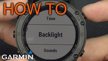 How to edit backlight setting on Garmin Tactix / Fenix