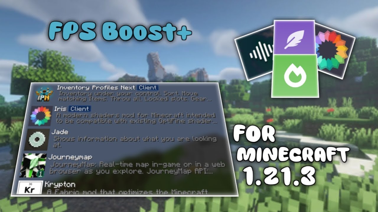 NEW! Mods FPS Boost for Minecraft 1.21.3 | Sodium Mods | Pojav - YouTube