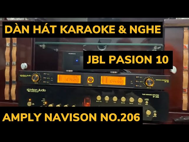Bộ Dàn Karaoke Gia Đình Loa JBL Pasion 10 & Ampli Navison chuẩn ghép đôi hát và nghe