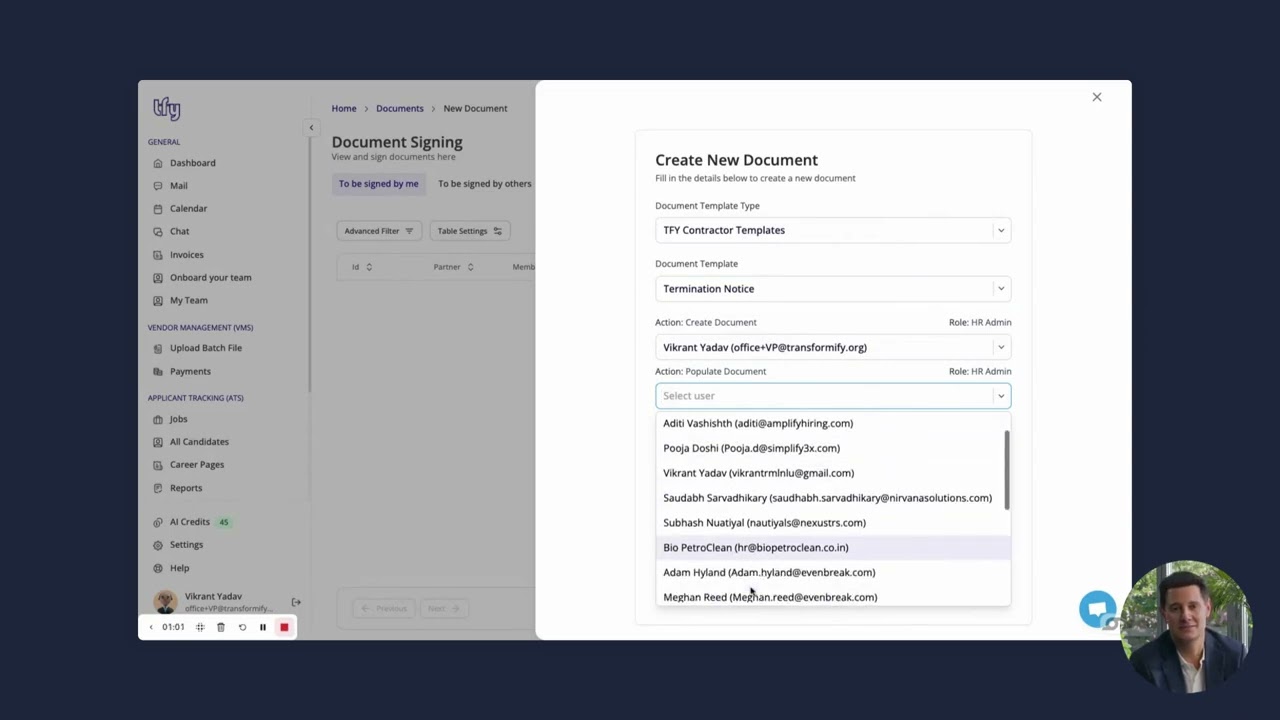 How to Share Documents for E-Signing with Contractors | TFY Tutorial