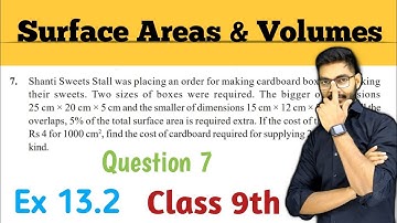 Class 9th , Ex - 13.2, Q 7 ( Surface Areas and Volumes ) CBSE NCERT | By Rajeev Kumar