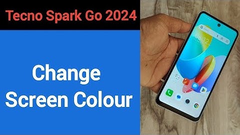 How to change screen colour, Tecno Spark go 2024 me display colour change kaise karen, display colou