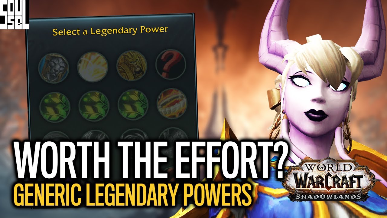 NEW Generic Legendary Powers Worth Making? Shadowlands Beta YouTube
