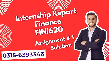 FINi620 Assignment 1 solution 2025 #vu #internship #fini620