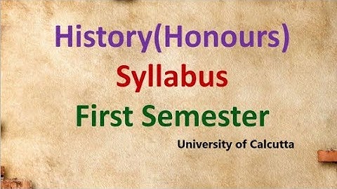 #History  #History Honours #Easylearning History Honours Syllabus (CC-1& CC-2) Semester-1 (CBCS)CU