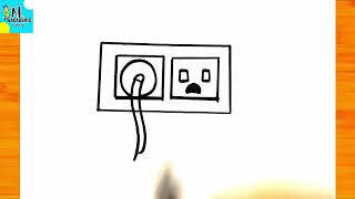 How to draw Electric Socket | Drawing Electric Socket