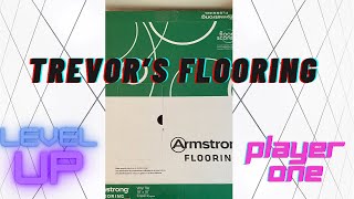 Trevor installs is own flooring Armstrong s vinly peel stick
