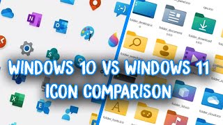 Comparazione icone WINDOWS 10 VS WINDOWS 11 - Icon comparison