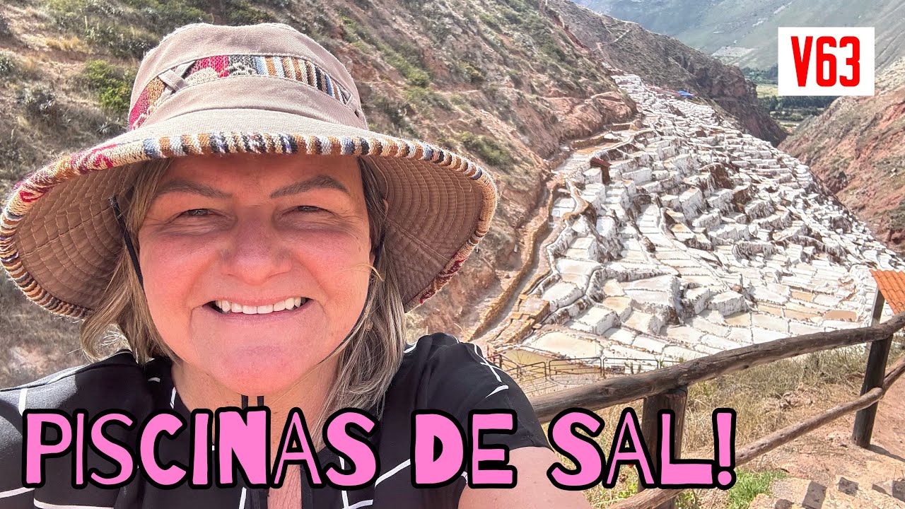 Salineras de Maras, sal rosa milenar, no Vale Sagrado, Peru, de camper Motorhome