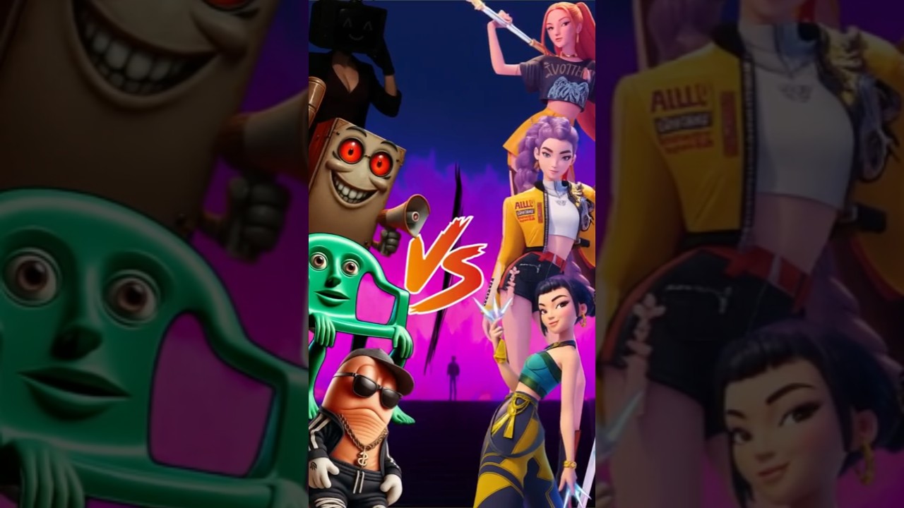 KPop Demon Hunters VS Brainrot Demons VS TV Woman 