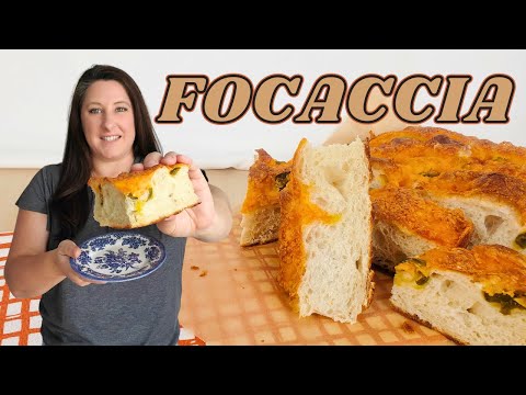 Spicy & Cheesy! Jalapeno Cheddar Focaccia Bread (EASY Recipe)