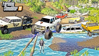 MUDDING PARADISE PARK! MUDDING WITH LIFTED TRUCKS & ARGO! (CUSTOM MUD TRACK) | FS19