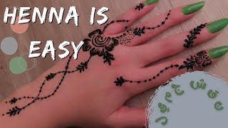 نقش ورسم حنا _ اسود ناعم لجميع المناسبات 🌸 Soft black henna pattern for all occasions #mehndi screenshot 5