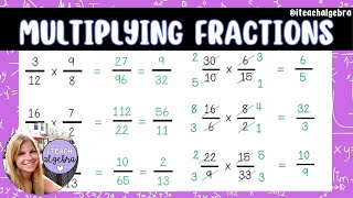Multiplying Fractions - Middle School Math