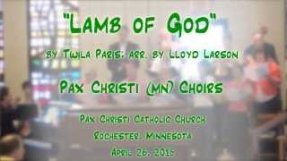 Video thumbnail of ""Lamb of God" (Paris/arr. Larson) - Pax Christi (MN) Choirs"